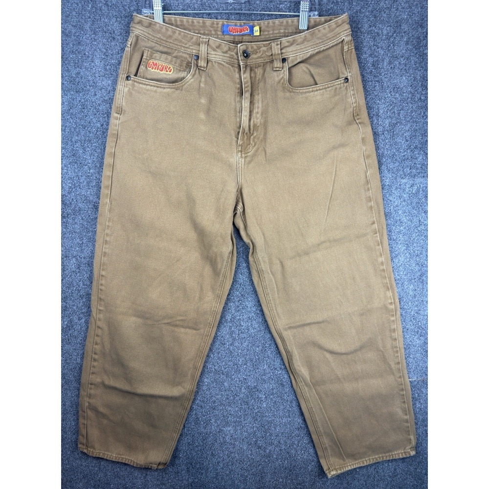 Empyre Relax Brown Denim Y2K Baggy Jeans Skate‎ Men's Size 34